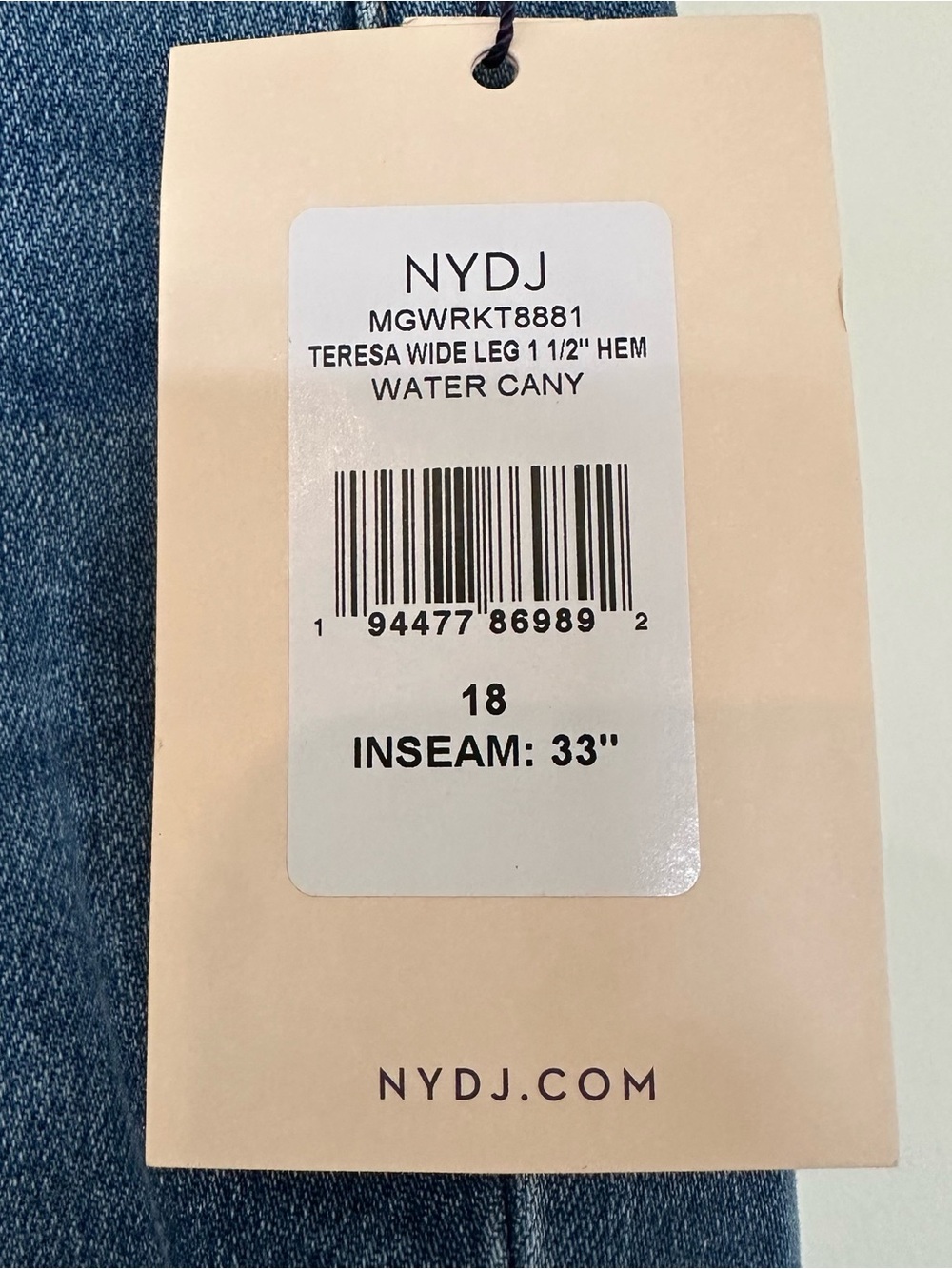 NWT NYDJ Size 18 Teresa Wide Leg Jeans - Picture 4 of 6